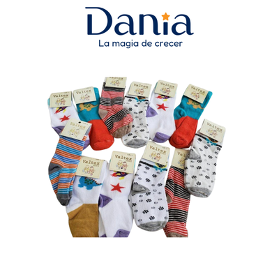 Docena de Soquetes Estampados de Bebé