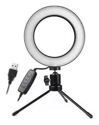 Aro De Luz Led  Profesional Foto Video 3 Luces + Tripode de mesa 17cm