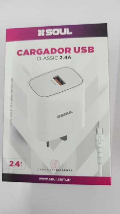 Cargador usb V8 classic 2.4A soul 