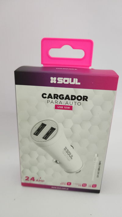 Cargador para auto usb - C 10w 2.4 AMP SOUL /