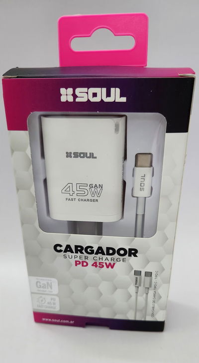 Cargador + Cable TipoC SOUL 45W