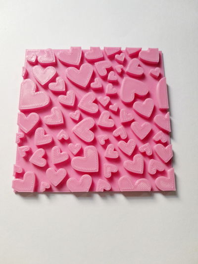 Corazones - Texturizador 10x10 cm