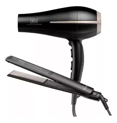 COMBO GAMA CHIA SECADOR BORA 2200W 2 VEL. + PLANCHITA ELEGANCE