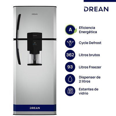 HELADERA DREAN HDR370F61S C/DISPENSER