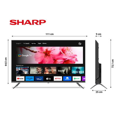 SMART TV SHARP 50" UHD 4K GOOGLE TV 4T-C50FL6L