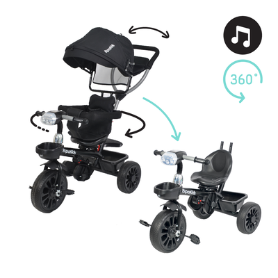 TRICICLO BIPOKIDS REVERSIBLE LUCES Y SONIDO TR 9077N
