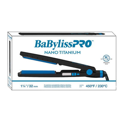PLANCHITA BABYLISSPRO NANO TITANIUM1 1/4"/32MM NEGRA