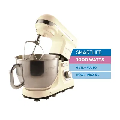 BATIDORA DE MESA SMARTLIFE SL-SB0037I 1000W 6VEL BEIGE