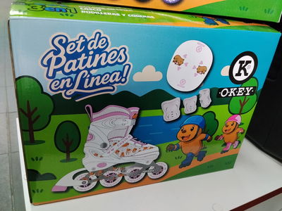 SET DE PATINES CAPIBARA CON CASCO, RODILLERAS Y CODERAS T.31-34