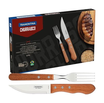 SET X 12 CUBIERTOS TRAMONTINA DYNAMIC CHURRASQUERO