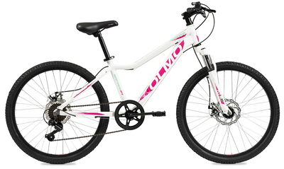 BICICLETA OLMO ZAFARI 240 BLANCA/FUCSIA R.24 T.14
