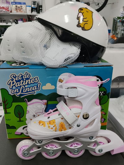 SET DE PATINES CAPIBARA CON CASCO, RODILLERAS Y CODERAS T.31-34