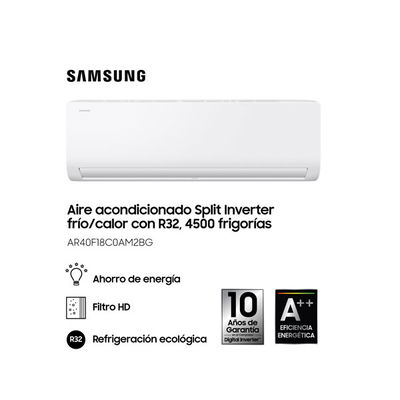 AIRE ACONDICIONADO SAMSUNG INVERTER 4500 F AR40F18COAM