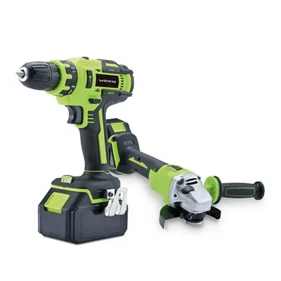 SET TALADRO + AMOLADORA INALÁMBRICOS WINCO W9022