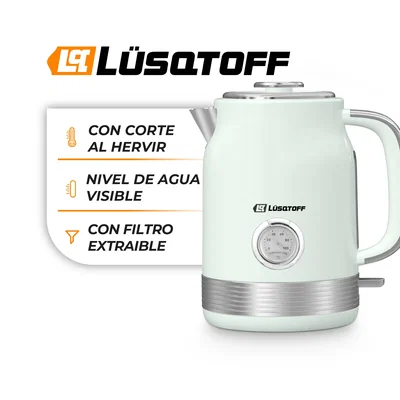 PAVA ELÉCTRICA LUSQTOFF C/ TERMÓMETRO ANALÓGICO VERDE MENTA LQ-PV805