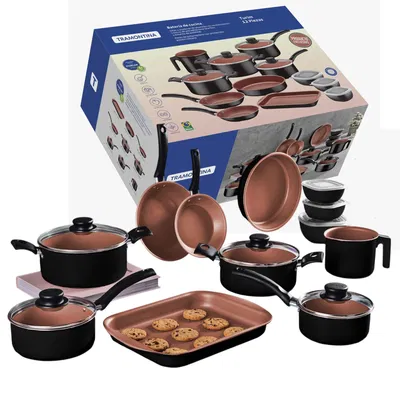 BATERIA DE COCINA TRAMONTINA TURIM 12 PIEZAS