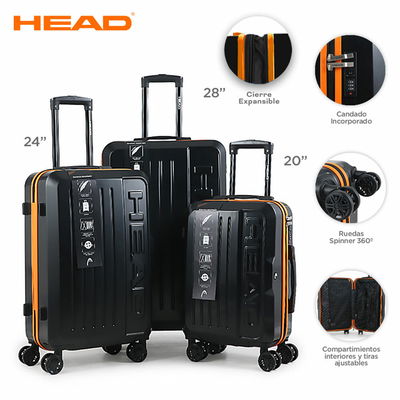 SET X 3 VALIJAS HEAD 27469 NEGRA