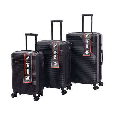 SET DE VALIJAS DISCOVERY RÍGIDAS 20" 24" 28" RUEDA 360 NEGRA