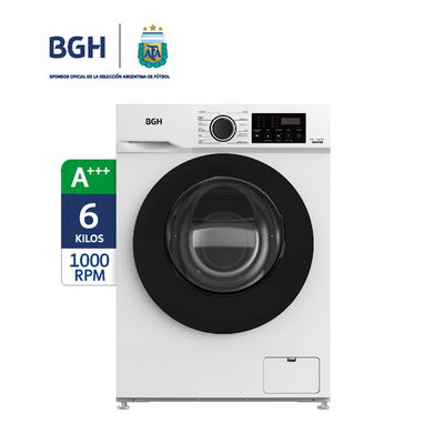 LAVARROPAS BGH 6KG 1000RPM INVERTER BWFE06W24AR A+++ BLANCO