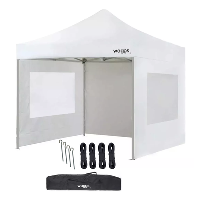 GAZEBO WAGGS GZBO01 3X3 MTS BLANCO CON PAREDES
