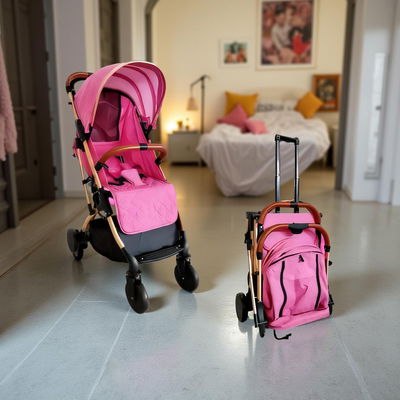 COCHE SISTEMA VALIJA FUNKY ASTON-3 ROSA