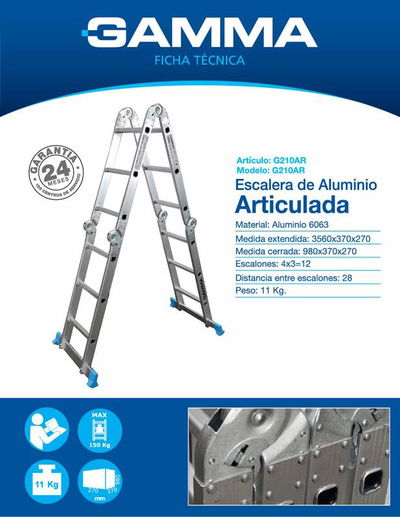 ESCALERA ARTICULADA GAMMA G210AR