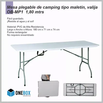 MESA PLEGABLE CAMPING VALIJA 1,8 M ONEBOX OB-MP1