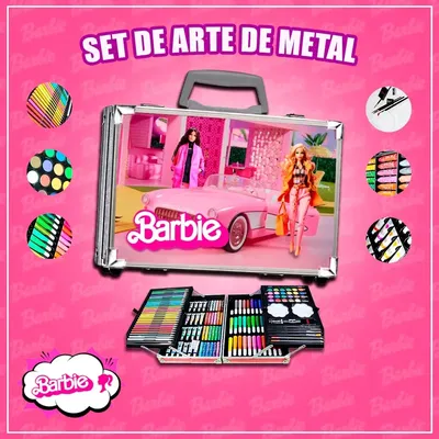 VALIJA SET DE ARTE 145 PIEZAS BARBIE