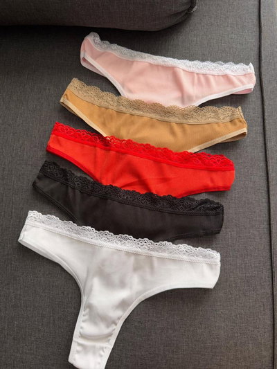 Pack Less algodón con puntilla 