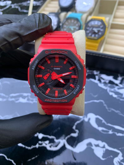 G Shock GA2100 Rojo + Billetera Cuero de Regalo + Envio Gratis