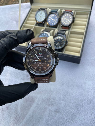 Tag Heuer Chocolate cuero + Billetera Cuero de Regalo + Envio Gratis