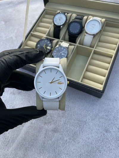 Lacoste Premium Blanco + Billetera Cuero de Regalo +  Envio Gratis