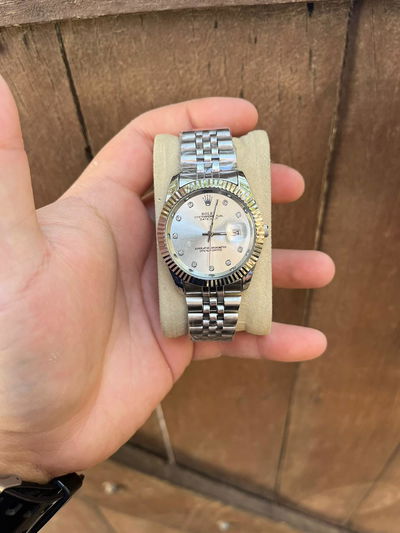Rolex Datejust Blanco 2X1 + Billetera Cuero de Regalo +  Envio Gratis