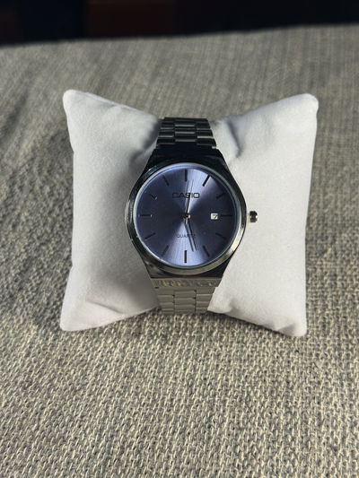 Casio Runner Plata/Celeste + Billetera Cuero de Regalo +  Envio Gratis