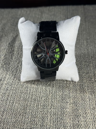 Reloj Llanta Verde + Billetera Cuero de Regalo +  Envio Gratis