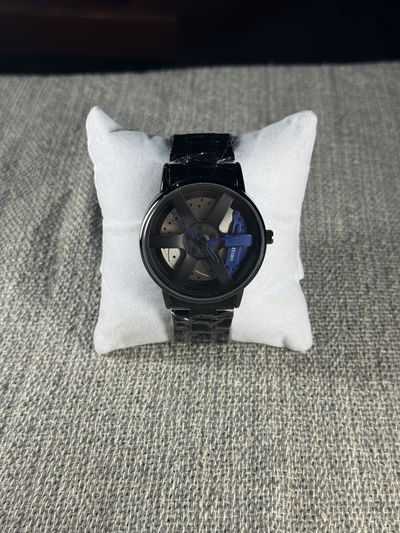 Reloj Llanta Azul + Billetera Cuero de Regalo +  Envio Gratis