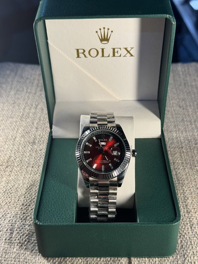 Rolex Day Date Platino Rojo 41mm AA+ SemiAutomatico- Correa Presidente + Estuche