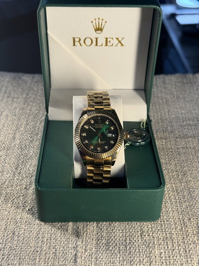 Rolex Date Just Dorado Verde 41mm AA+ SemiAutomatico + Estuche
