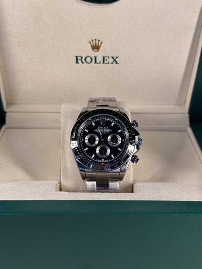Rolex Daytona Negro AA+ Cronografo y Bizel Funcional + Estuche