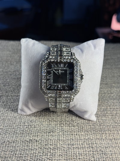 Cartier Diamante AA+ Negro SemiAutomatico 