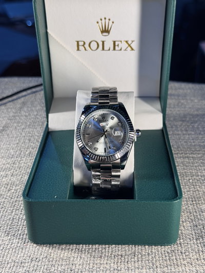 Rolex Date Just Blanco 41mm AA+ SemiAutomatico + Estuche
