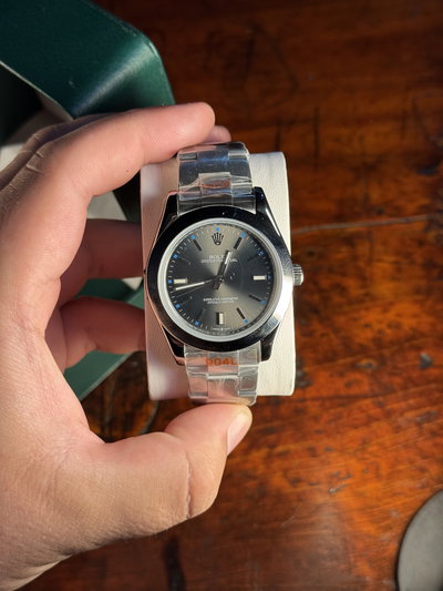 Rolex Oyster Perpetual-Automatico-Acero 904L-Cristal Zafir-AAA + Estuche
