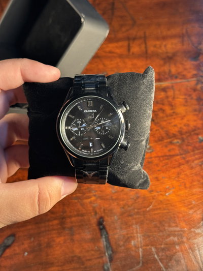 Tag Heuer Carrera Full Black Acero-Cristal-Zafiro-AAA-Cronografo + Estuche