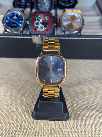 Casio Finezza Negro Dorado + Billetera Cuero de Regalo + Envio Gratis