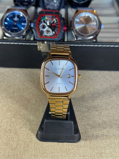 Casio Finezza Blanco Dorado + Billetera Cuero de Regalo + Envio Gratis