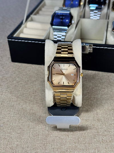 Casio Eleganza Dorado + Billetera Cuero de Regalo + Envio Gratis