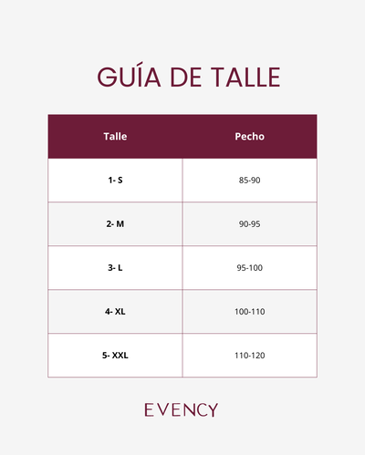 Guía de talles TOP