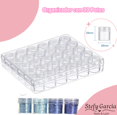 Organizador con 30 Potes