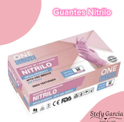 Guantes de Nitrilo Rosa  