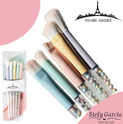 Set de Brochas x5un  Con Perlas